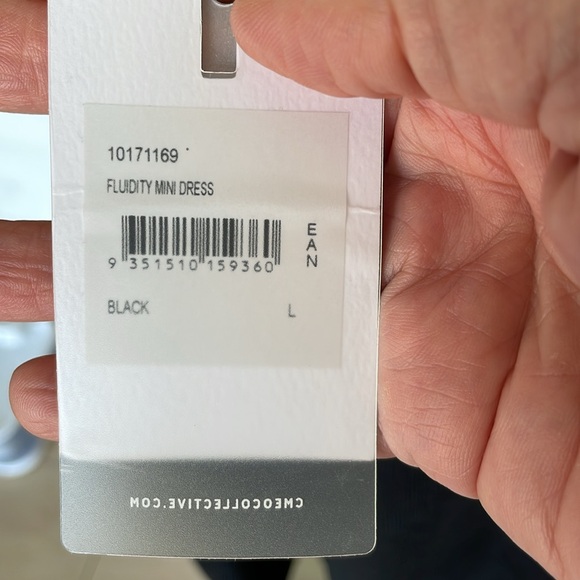 Strapless blk dress.  Sexy. Size large. Designer c/MEO Collective - Picture 7 of 8